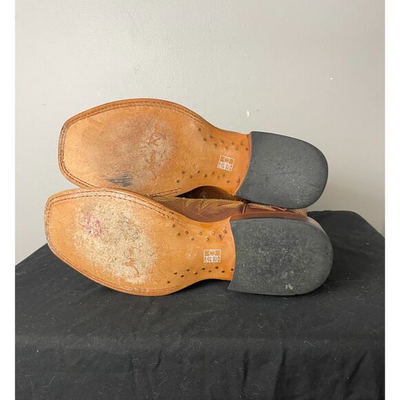 Johnny Ringo Rhinestone Cowgirl Tan Leather Boots Women’s 9B JR922-43 - Picture 13 of 16